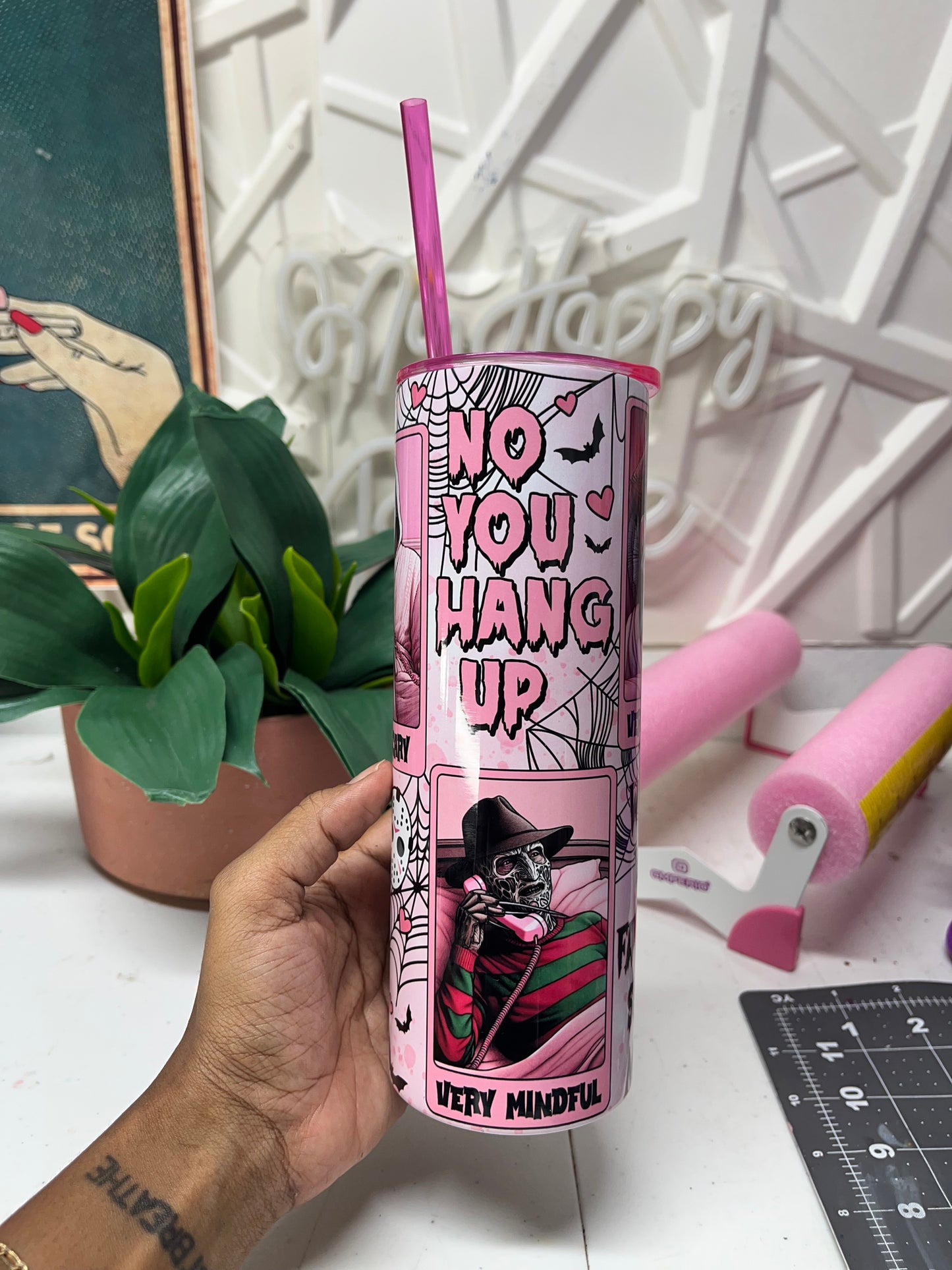 Pink Horror Movies 20oz Tumbler
