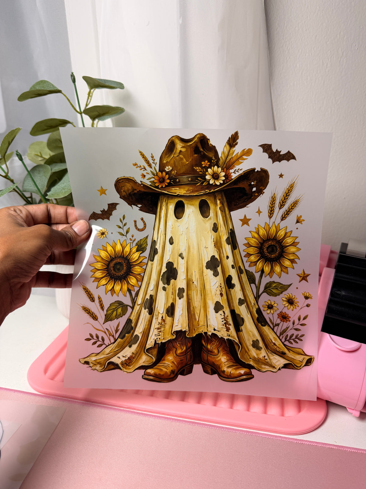 Sunflower Ghost Halloween DTF