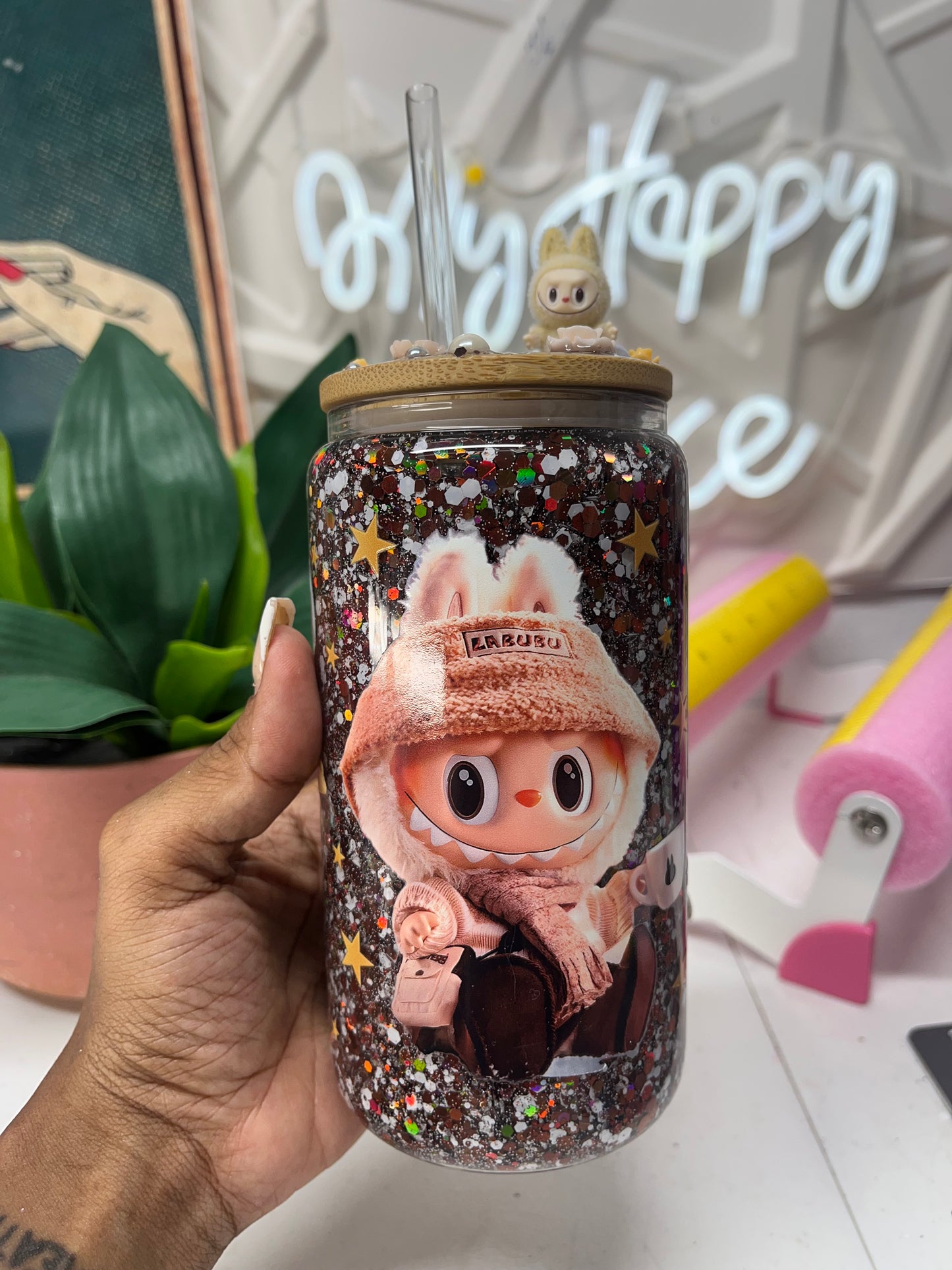 16oz LaBubu Snowglobe (Glass)