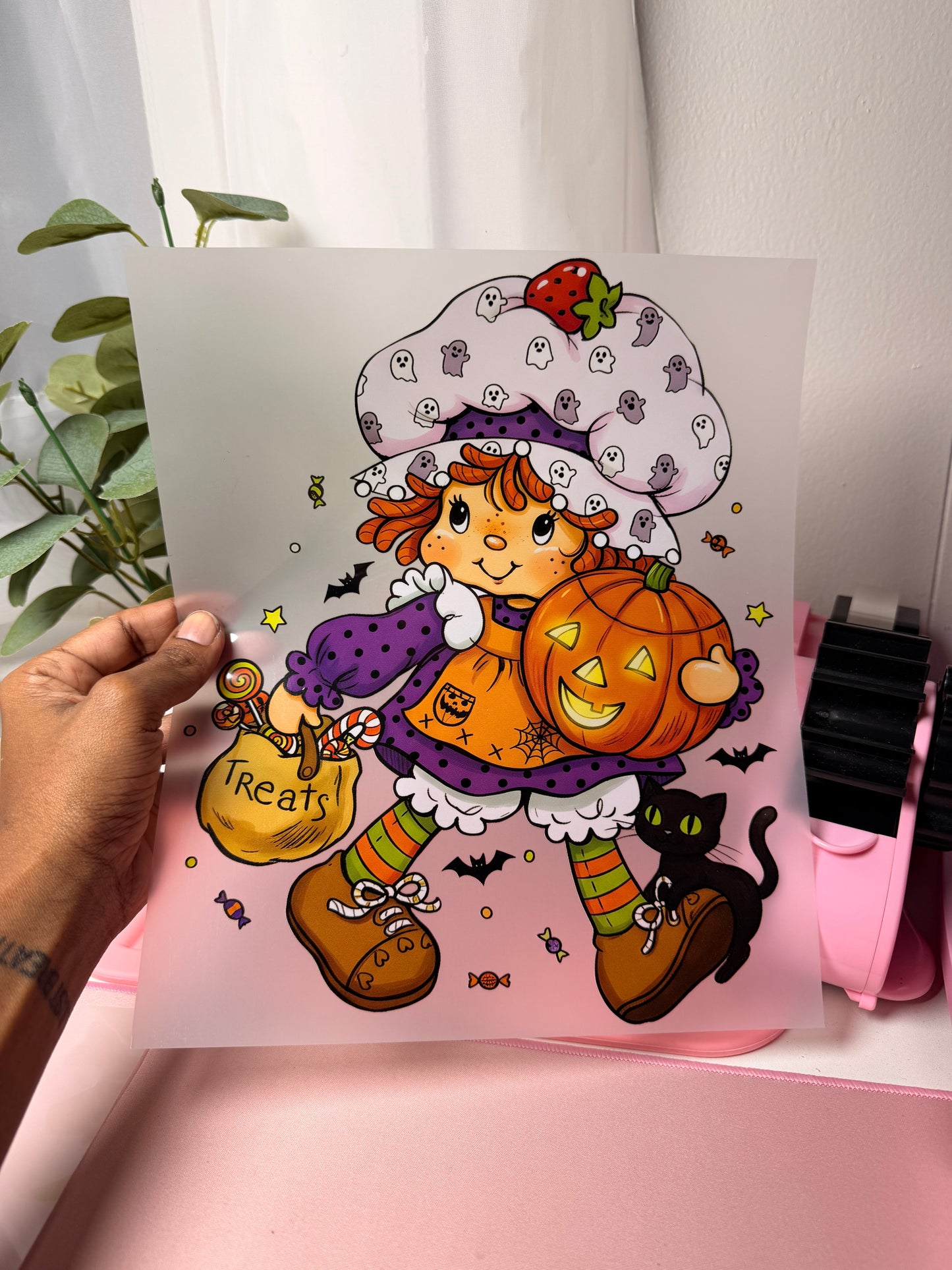 Purple Strawberry Shortcake Halloween DTF