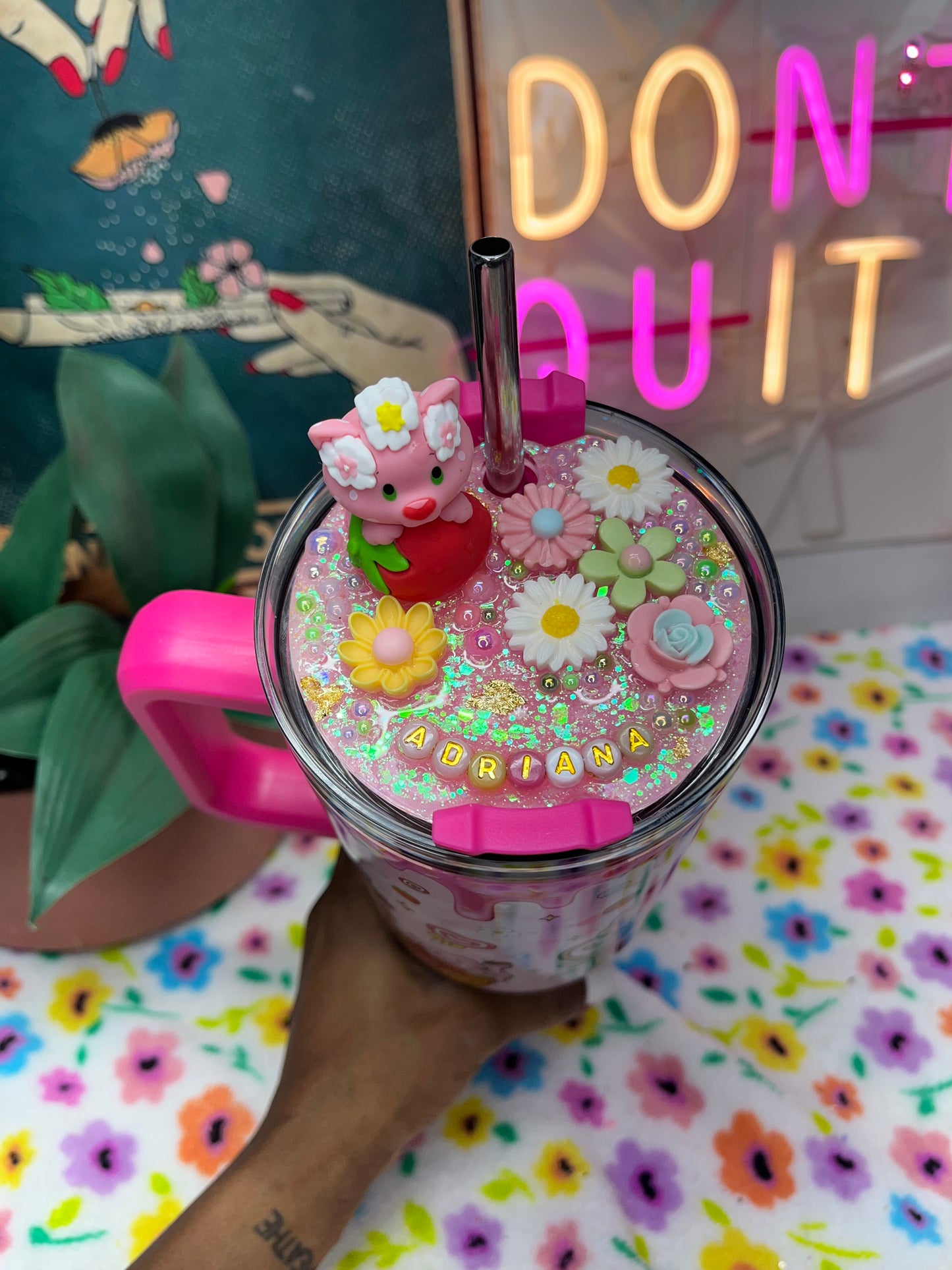Strawberry Shortcake 40oz Tumbler + 3D Topper