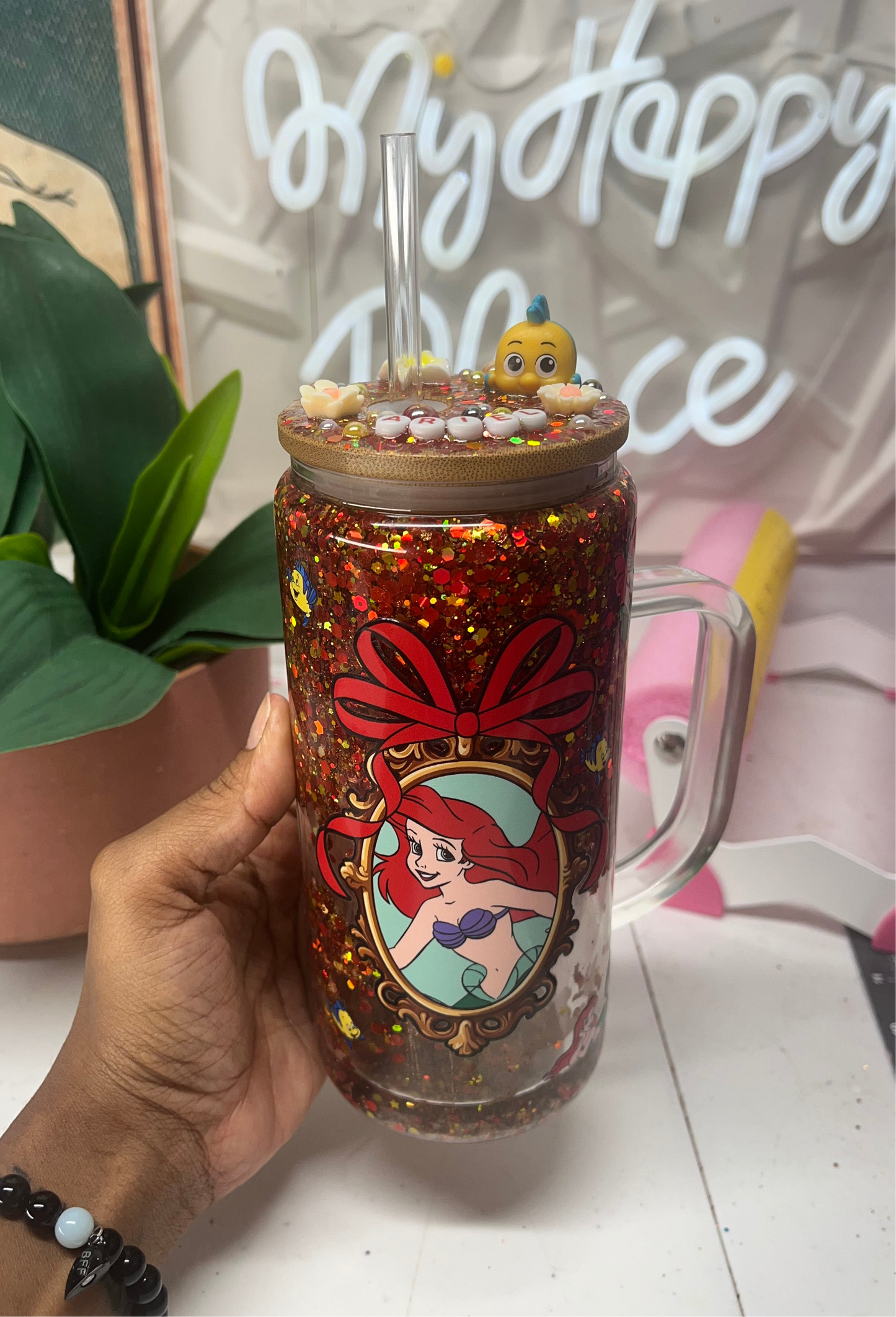 20oz Snowglobe with handle (Glass)