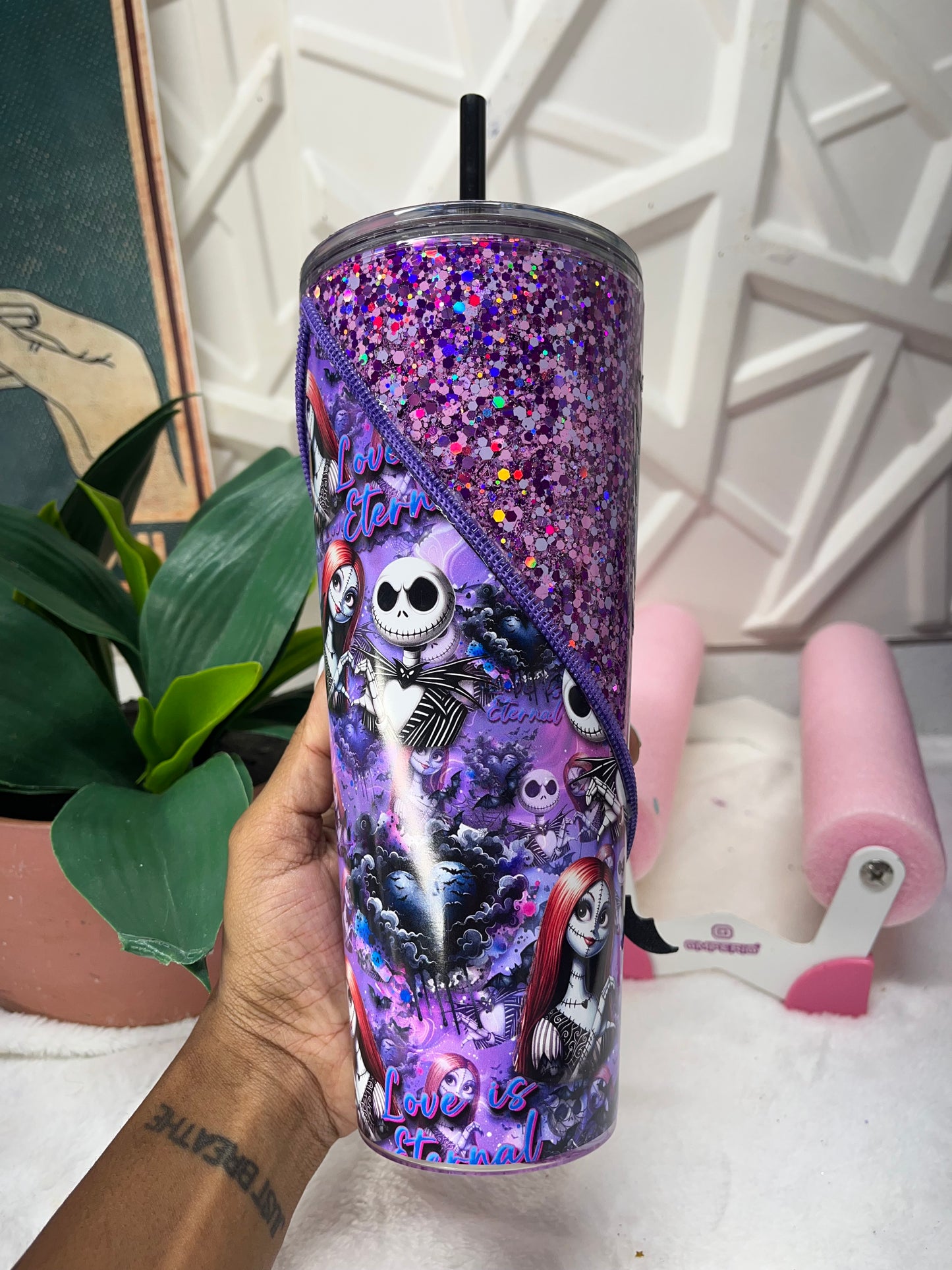 Jack & Sally 24oz Zipper/Lava