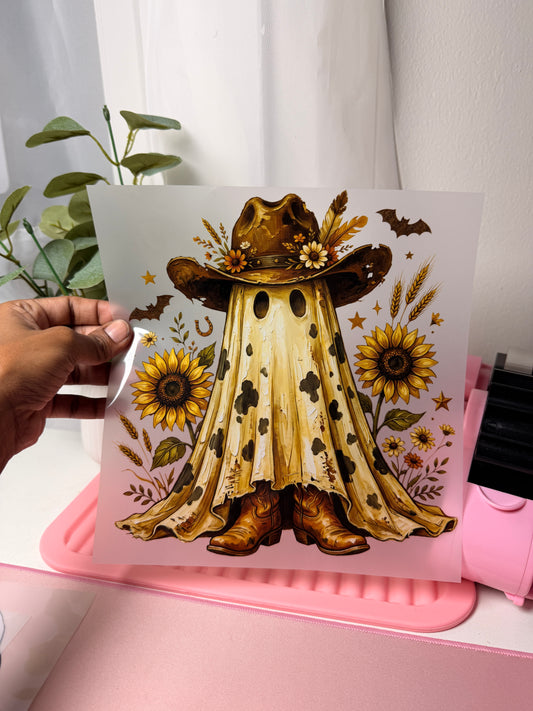 Sunflower Ghost Halloween DTF