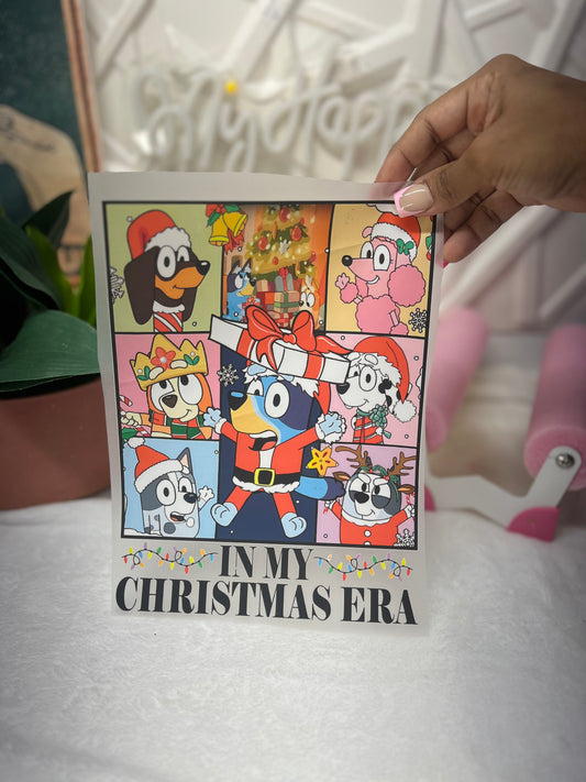 Bluey Christmas DTF