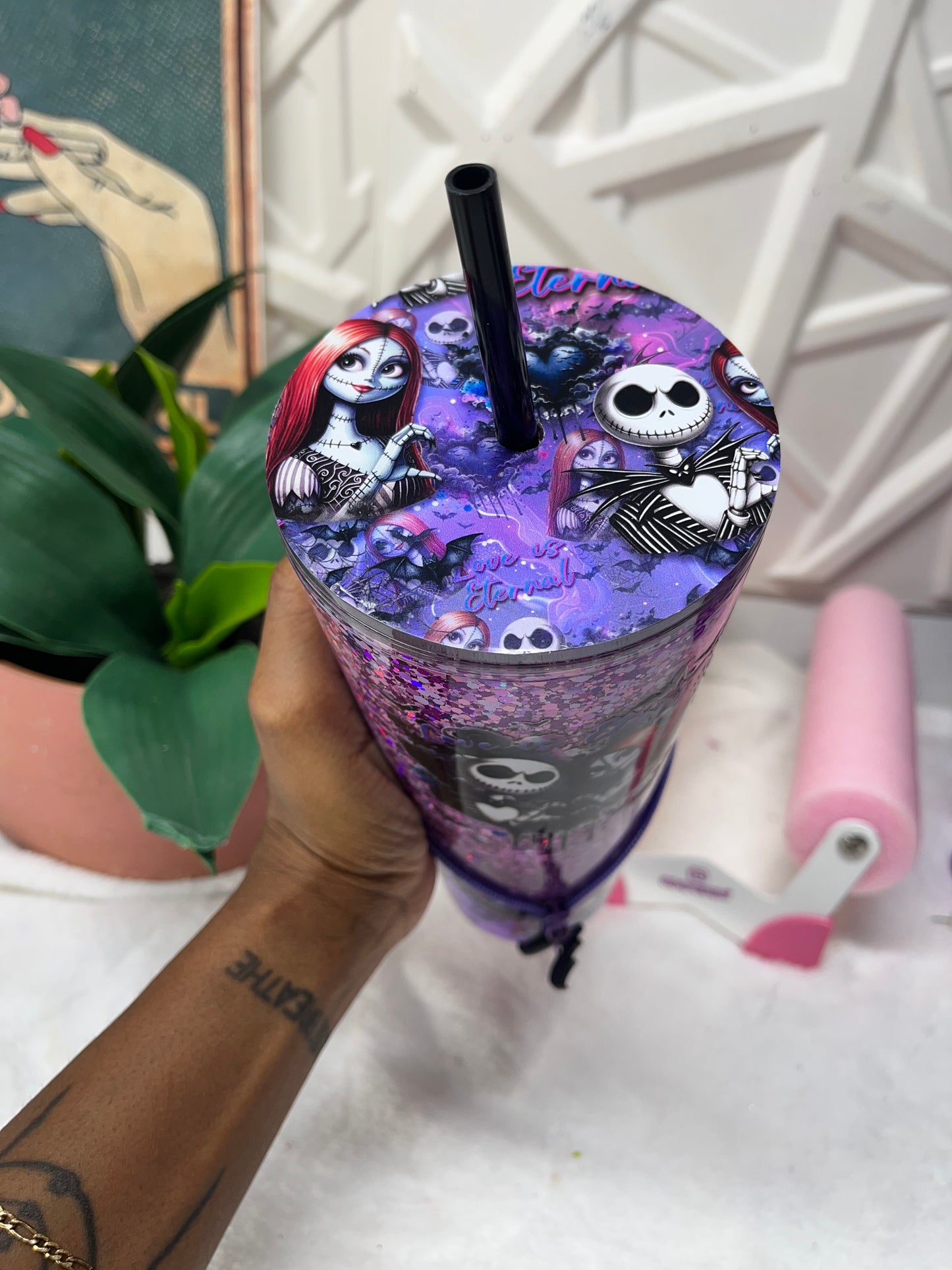 Jack & Sally 24oz Zipper/Lava