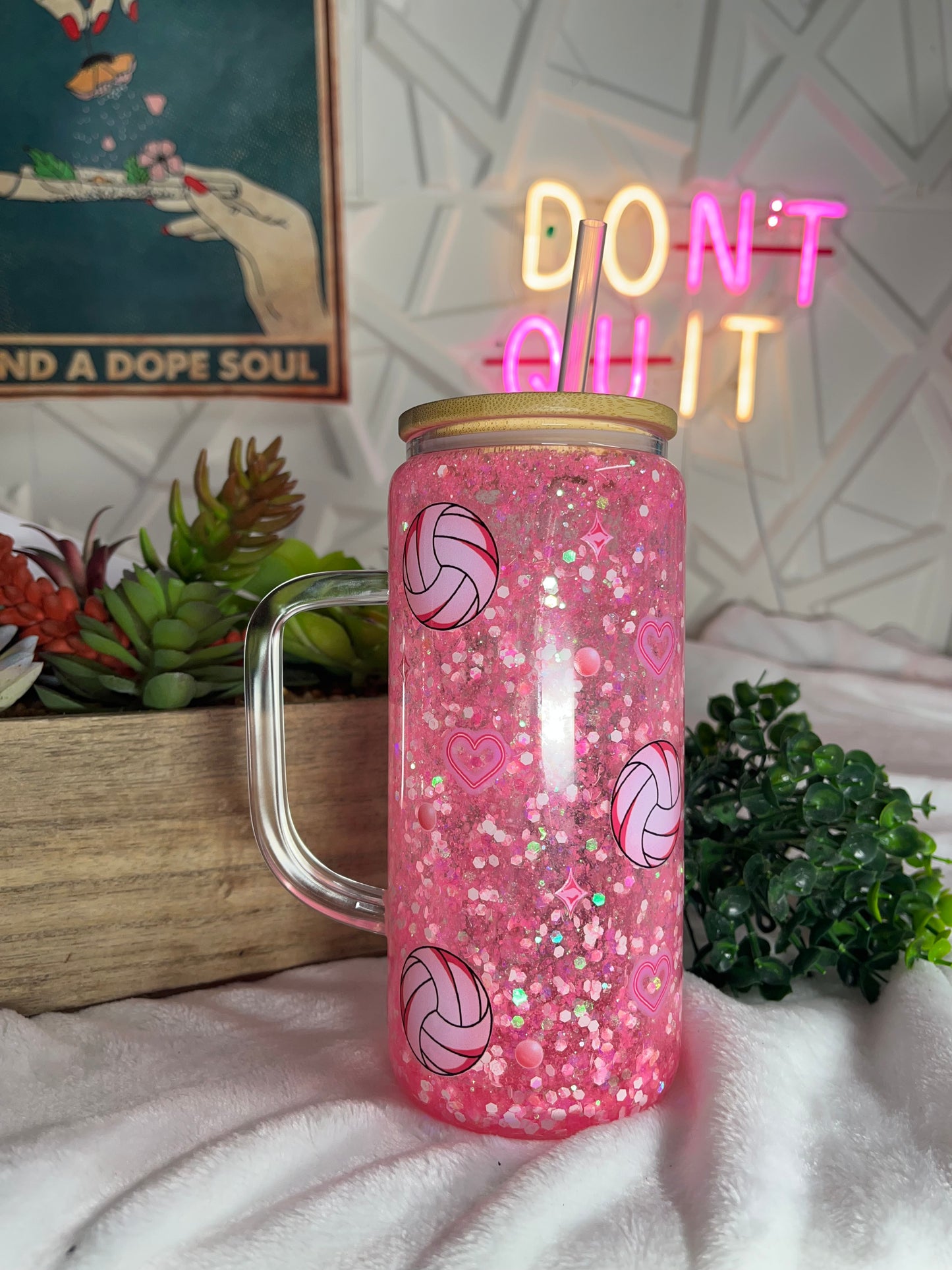 20oz Snowglobe with handle (Glass)