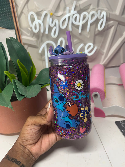 Stitch 16oz Acrilyc Snowglobe