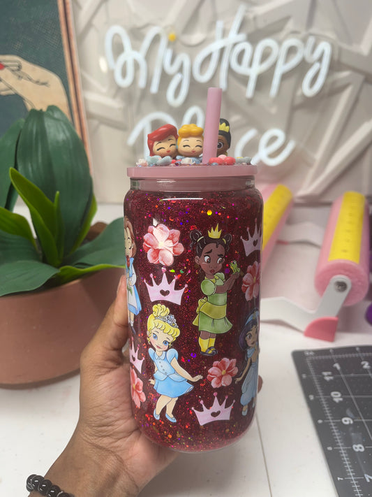 16oz Princess Snowglobe (Glass)